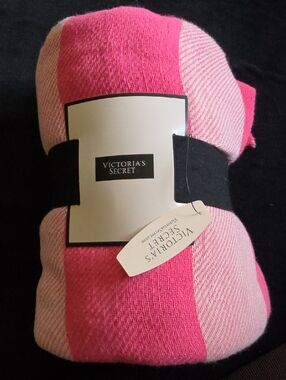 Victoria's Secret Pink Two-Tone Striped Throw